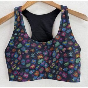 Terez Women's Medium Impact Wild Cheetah Sports Bra Size Large